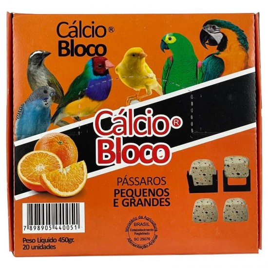 CALCIO BLOCO LARANJA PQ  CX 20