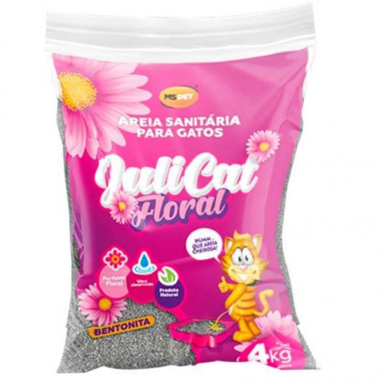 AREIA GATO JULI CAT FLORAL 4KG FD