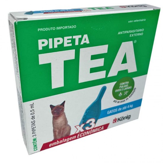 PIPETA 20 TEA GATO ATE 4KG-0,5ML C/3