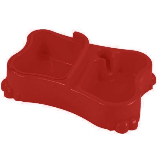 BEB.COM.CAO DUPLO 650/450ML VERMELHO