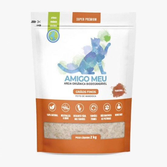 AREIA HIG. BIODEGRADAVEL TRADICIONAL 2KG