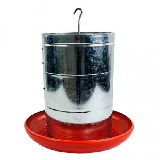 COMEDOURO 20KG TUBULAR GALV FUNDO PLAST