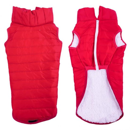 ROUPA PET COLETE PUFFER ROSA FOR. G
