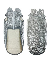 ROUPA PET COLETE PUFFER PRATA FOR. GG