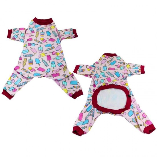 ROUPA PET PIJAMA GELATO MACACAO GG
