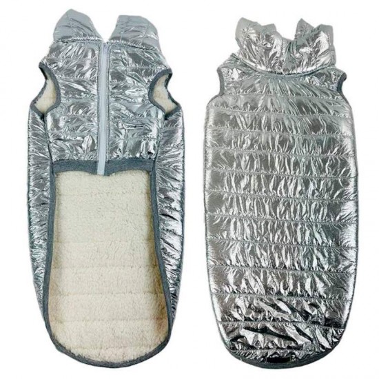 ROUPA PET COLETE PUFFER PRATA FOR. N°10