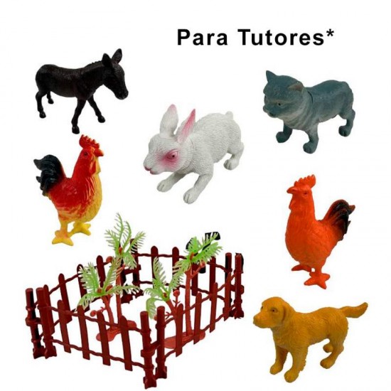 BRINQ KIT ANIMAIS DA FAZENDA C/6PCS
