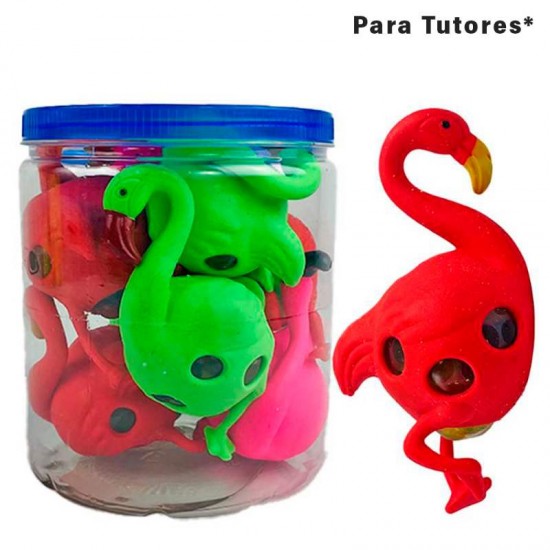 POTE BRINQ CUTE FLAMINGO C/8