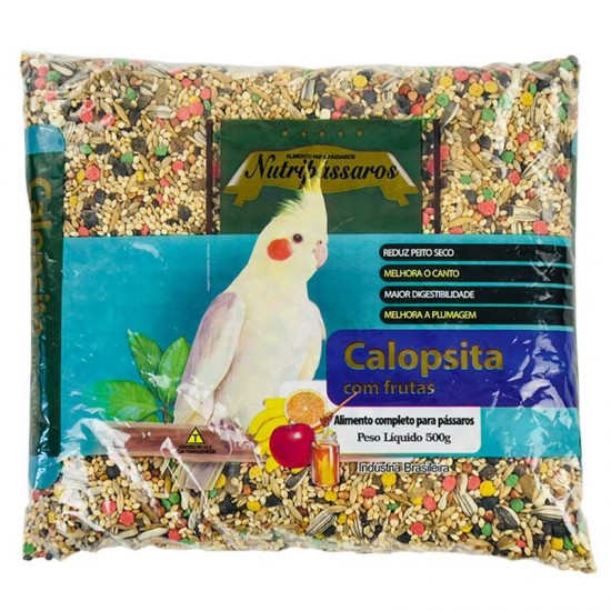 ALIM. PASSARO CALOPSITA C/FRUTAS 500 GR