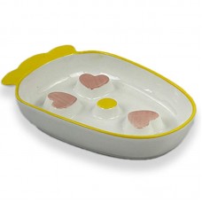 COMEDOURO LENTO CERAMICA CENOURA 