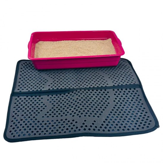 TAPETE COLETOR DE AREIA 68X56 PRETO