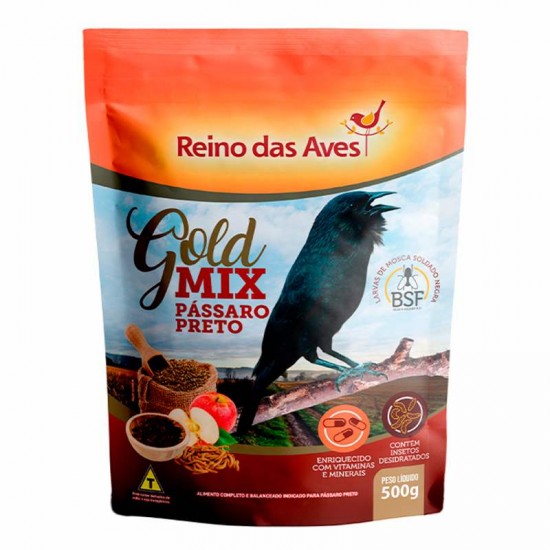 ALIM. PASSARO PRETO GOLD MIX 500G