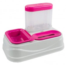COMEDOURO E BEBDOURO AUTOMATICO ROSA