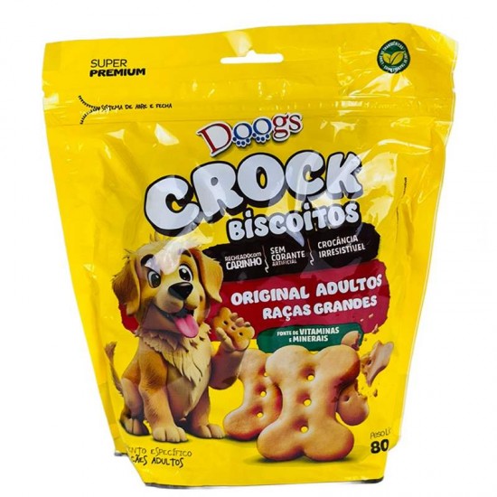 BISCOITO CROCK CARNE GRANDES RACAS 800GR