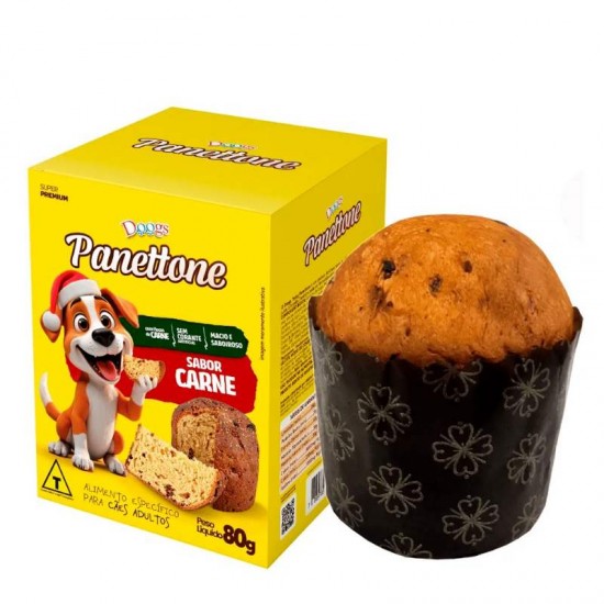 PANETONE DOOGS CARNE 80G