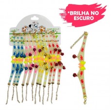 CART COLEIRA GATO SIL C/GUIZO LACO 12UN 28cm